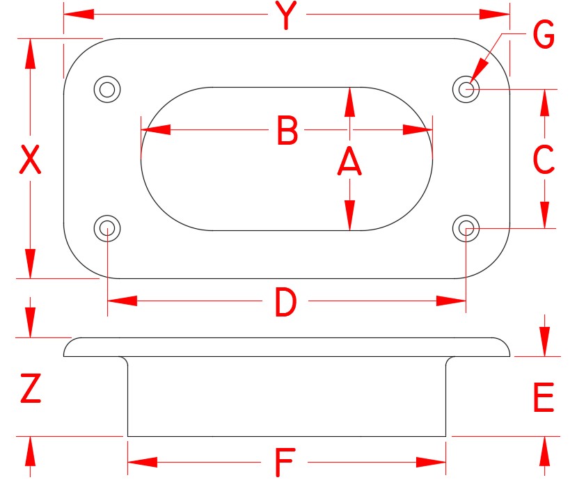 Stainless Steel Hawse Pipe, S3806-0000, Line Drawing Stainless Steel Hawse Pipe, S3806-0000, Line Drawing